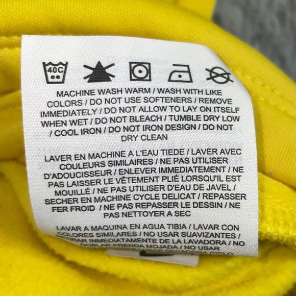Nike Dri Fit Hoodie Mens Medium Butter Yellow Long Sleeve Pullover Active - Picture 9 of 12